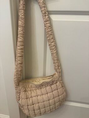 Urban Expressions Nude Quilted Shoulder Bag